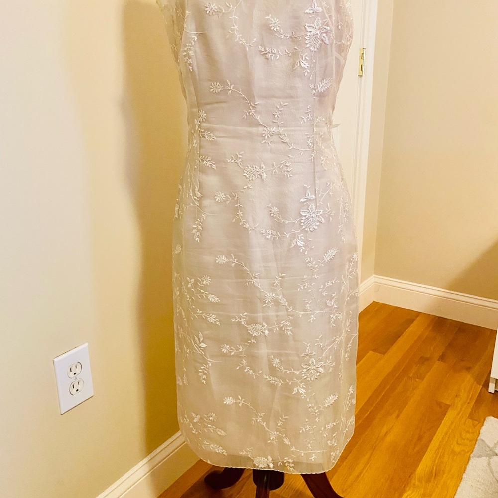 Elegant Cream Floral Dress